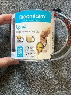 Dreamfarm Upcup Adjustable Liquid Measuring Cup 1 Cup Clear/Black Plastic